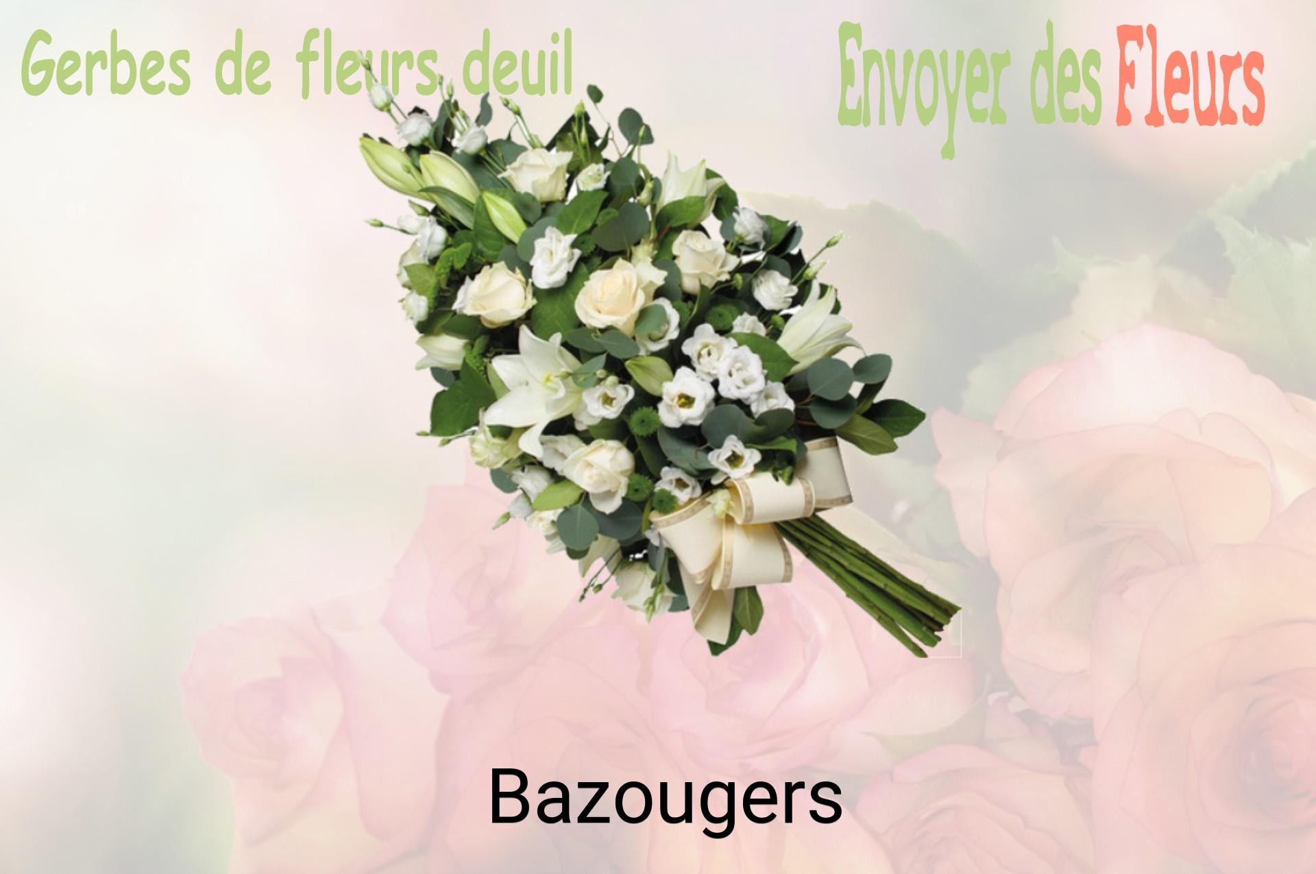 Gerbe de fleurs de deuil livrée à Bazougers